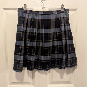 Land's End plaid pleated blue skirt - 2